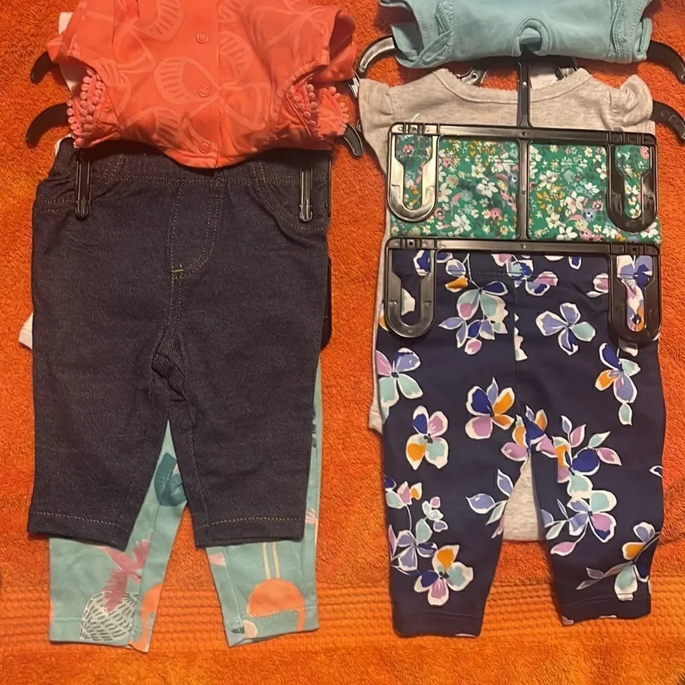 Carter's Kids' 4-piece Sets 3 Months 4 Shirts 4 Leggings